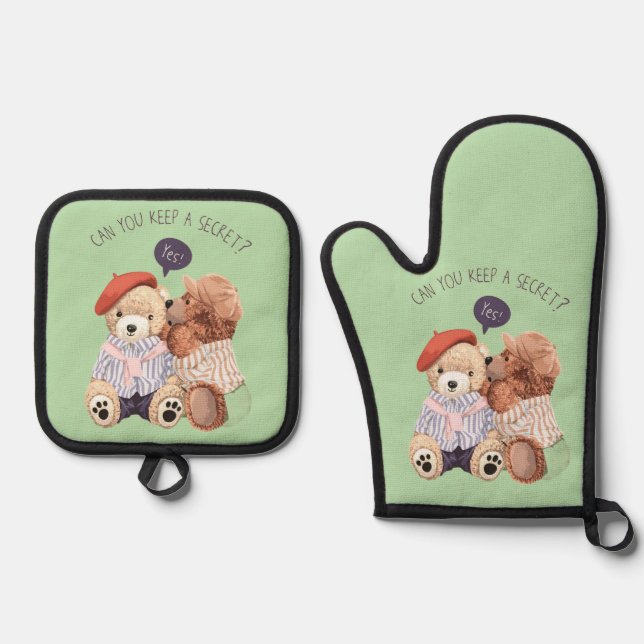 Potthalter Ofenhandschuh & Topflappen-Set (Vorderseite)