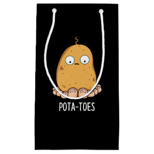 Pottoes Funny Potato with Toes Pun Dark BG Kleine Geschenktüte