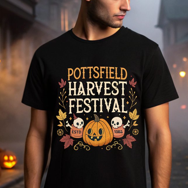 Pottsfield Harvest Festival - Halloween Spooky T-Shirt (Von Creator hochgeladen)