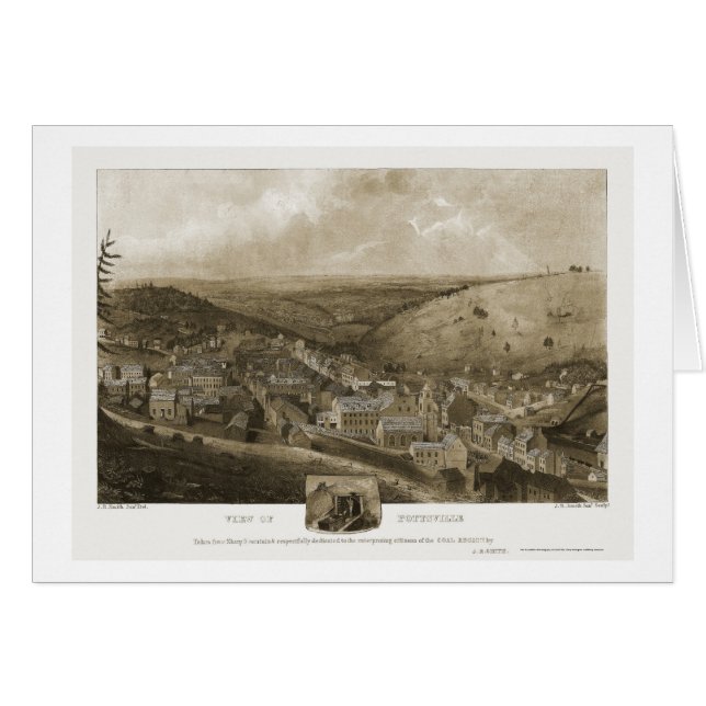 Pottsville, carte panoramique de PA - 1922 (Devant horizontal)
