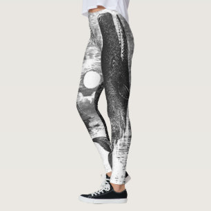 Pottwal durchbricht die Wasseroberfläche, Vintage  Leggings