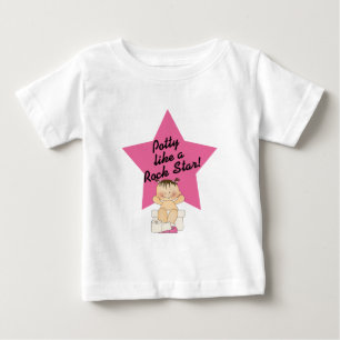 Potty like a Rock Star Girl Baby T-shirt