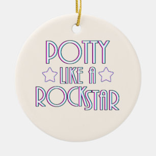 Potty like a Rock Star Keramik Ornament