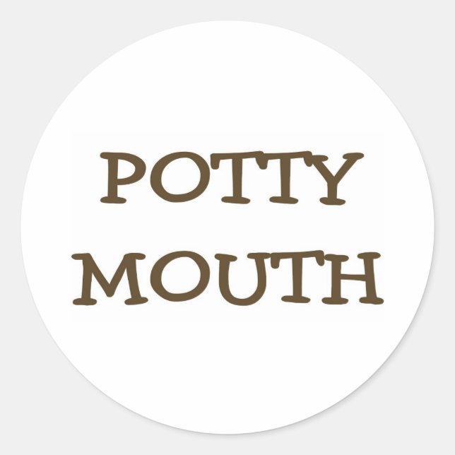Potty Mouth Runder Aufkleber (Vorderseite)
