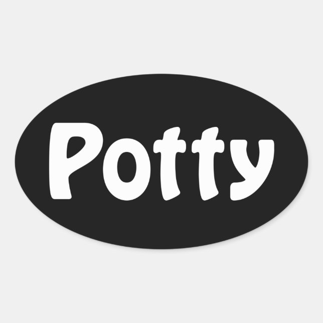 Potty Oval Sticker (Vorderseite)