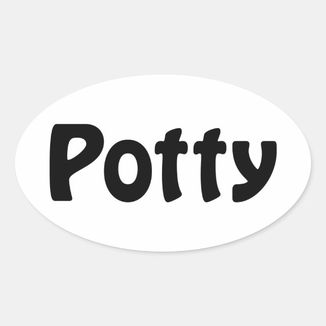 Potty Ovaler Aufkleber (Vorderseite)