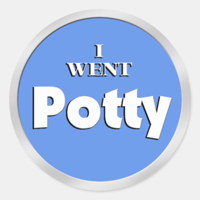 Potty Training Blue Reward Aufkleber (Vorderseite)