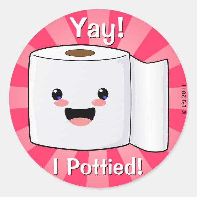 Potty Training Rewards Petey TP Stickers (Vorderseite)