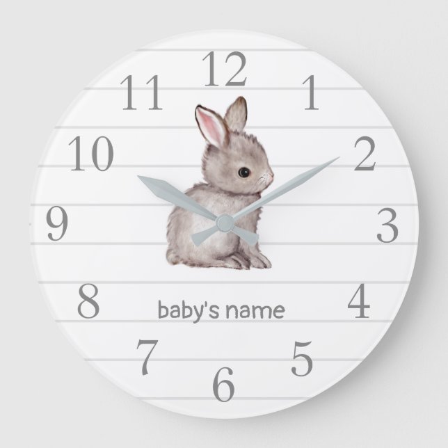 Poubelle Gris Blanc Décor Décor Mur Horloge (Recto)