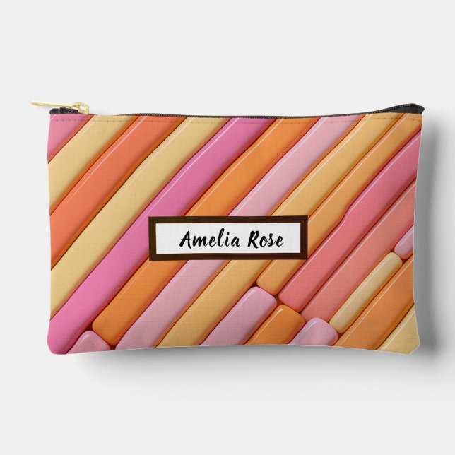 Pouch für geometrisches Accessoire von Custom Past Zubehörtasche (Vorderseite)