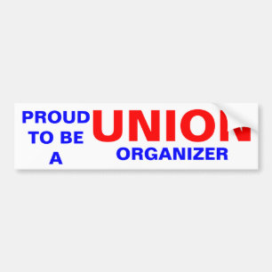 POUD to be a UNION ORGANIZER Autoaufkleber