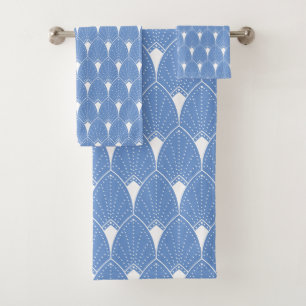 Poudre bleu et blanc Art Déco motif 2