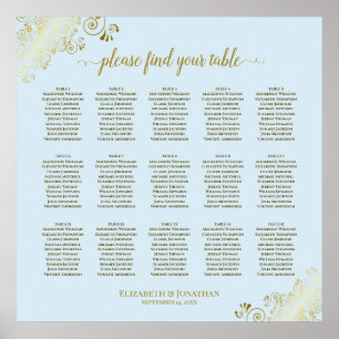 Poudre Bleu & Or 15 Tableau Mariage