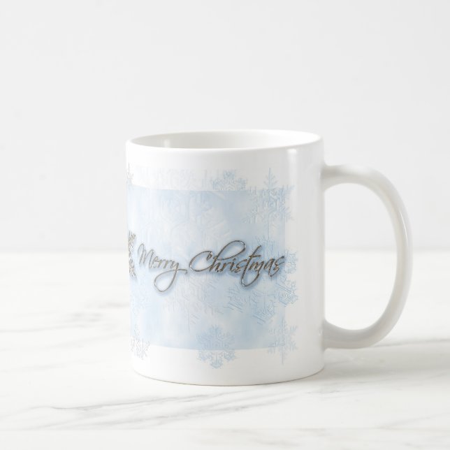 Poudre Blue Snowflake Mug de Noël (Droite)