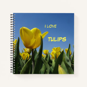 Poudre De Champ De Tulipes Jaunes. Carnet texte