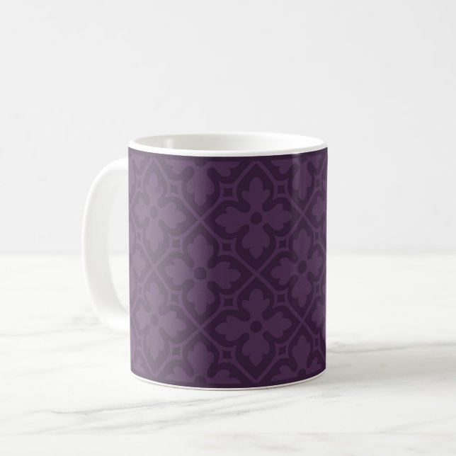 Poudre Gothique Revival Quatrefoil Café Mug (Devant gauche)