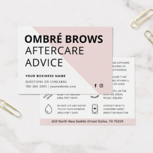 Poudre Ombre rose puissant Brows carte de soins po