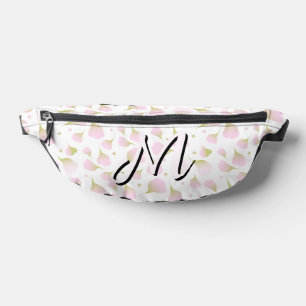 Poudre Rose Élégante Sacoche à Motif Monogramme