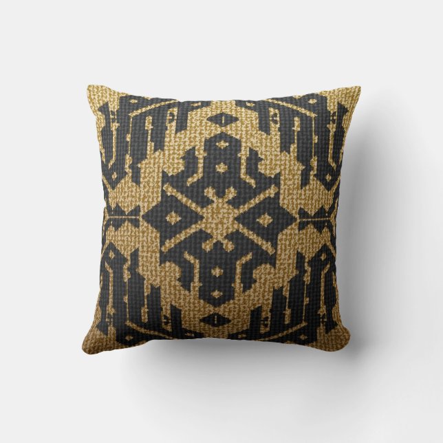 Pouf mit einem antiken Bild Kissen (Rückseite)