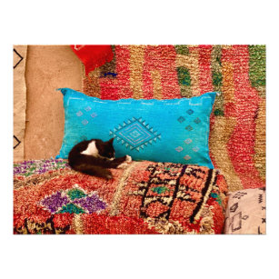 Pouf, Pillow & Rug - Marrakesch, Marokko Fotodruck