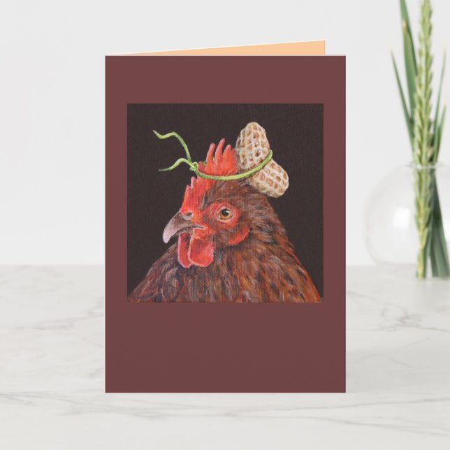 poule avec carte casquette cacahuète (Devant)