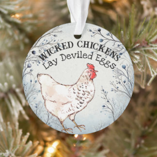 Poule Cottagecore Fleur Country Bleue Rustique