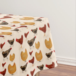 Poule de Ferme Nappe de Table de Cuisine Art Origi
