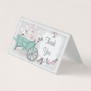 poule de printemps gris brun floral plié merci