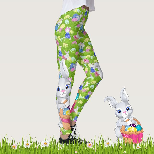 Poules de lapin de Pâques doux oeufs Leggings (Créateur téléchargé)