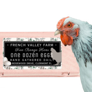 Poules Étiquettes de carton d'oeuf et oeufs 3,75 p