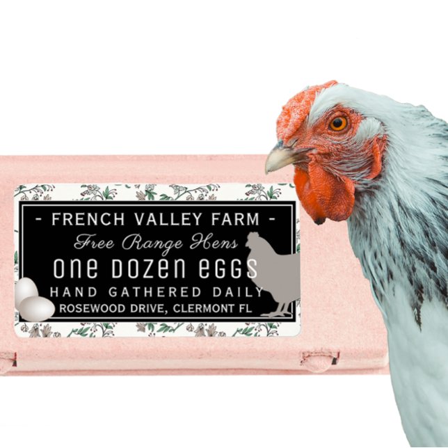 Poules Étiquettes de carton d'oeuf et oeufs 3,75 p (Créateur téléchargé)