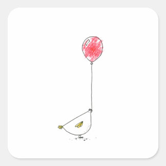 Poulet avec Stickers Carré à ballon