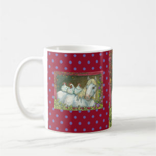 POULET DANS LA STABLE, CHEVAL & POUCE MUG