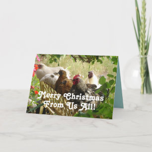 Poulet de coq Joyeux Noël de nous Toutes les carte