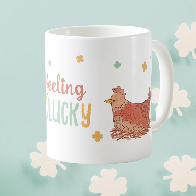 Poulet de la Journée Saint-Patricks Drôle café Mug (Créateur téléchargé)