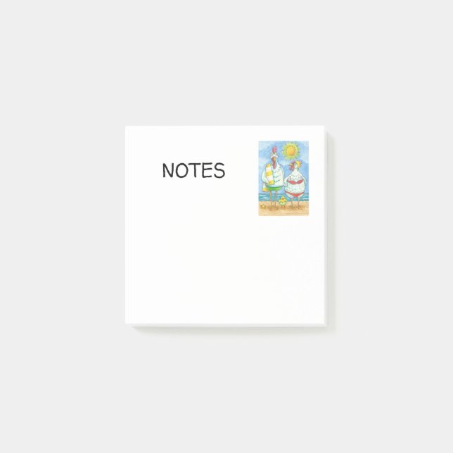 POULET DE LA MER, DESSIN AMUSANT Post-it® Notes (Devant)