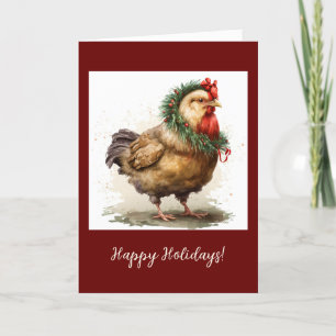 Poulet Festif Plié Fête / Carte de Noël