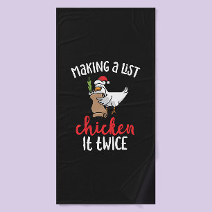 Poulet Il Deux Fois Drôle Design de Noël Poulet