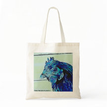 Poulet stylisé #1 Sac fourre-tout violet