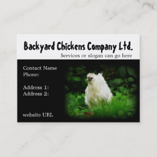 Poulets de jardin ou cartes de visite d'offre