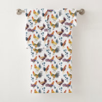 Poulets et oeufs colorés Motif d'aquarelle