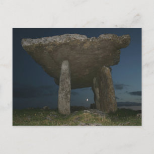 Poulnabrone Dolmen in der Nacht Postkarte