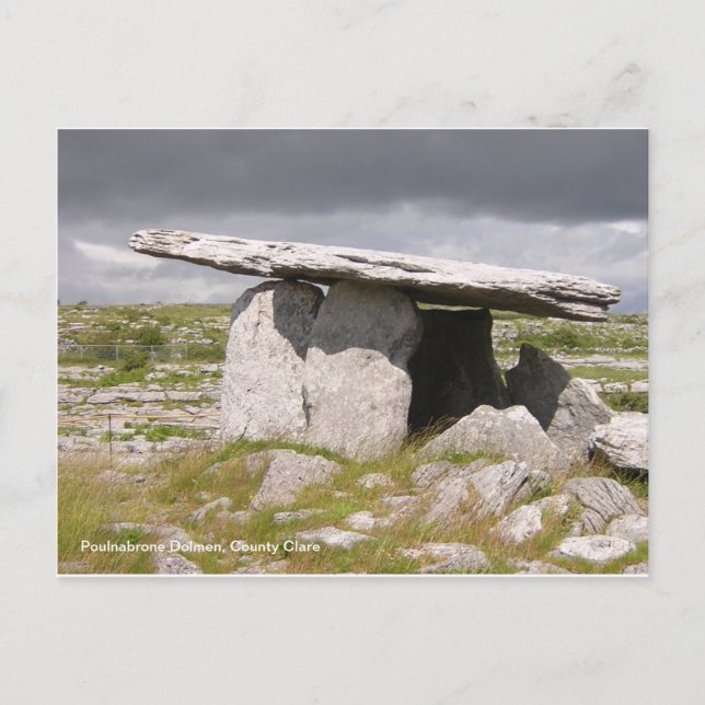 Poulnabrone Dolmen, Landkreis Clare Postkarte (Vorderseite)
