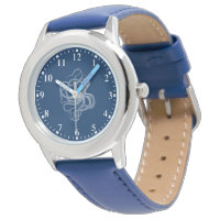 poulpe blanche sur montre bleu foncé