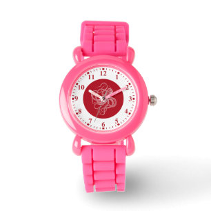 poulpe blanche sur montre rouge