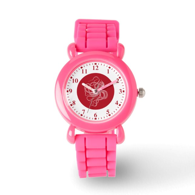 poulpe blanche sur montre rouge (Recto)