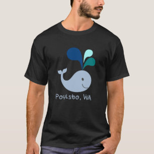 Poulsbo Washington Niedlich Whale Lover Cartoon T-Shirt