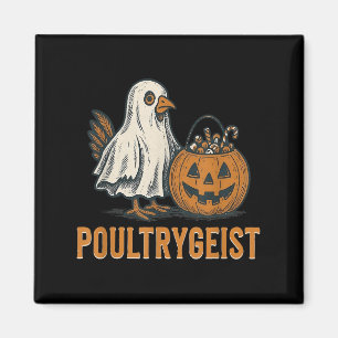 Poultrygeist Chicken Ghost Pumpkin Kostüm Hallowe Magnet