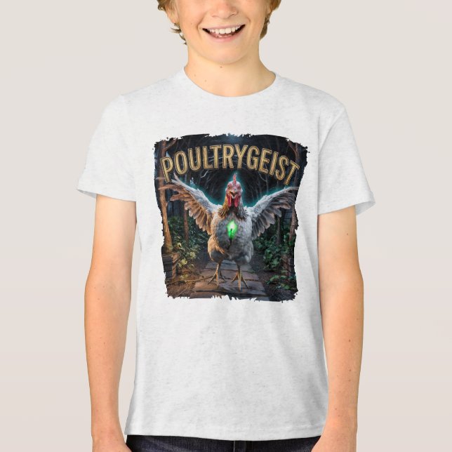 Poultrygeist Fotografy Combo Kreatur Witzig Tri-Blend Shirt (Vorderseite)