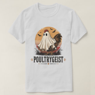 Poultrygeist Lustiger Geist-Hahn Halloween-Kunst T-Shirt